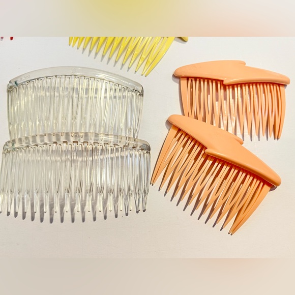 5 pair of VINTAGE 80's Goody Pastel Hair Comb Accessories - Picture 2 of 5